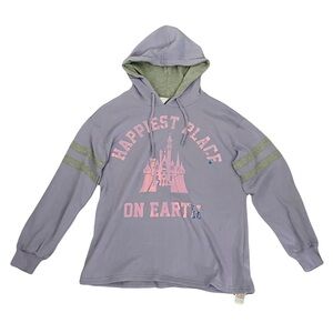 disneyland happiest place on earth hoodie sweatshirt lavender
